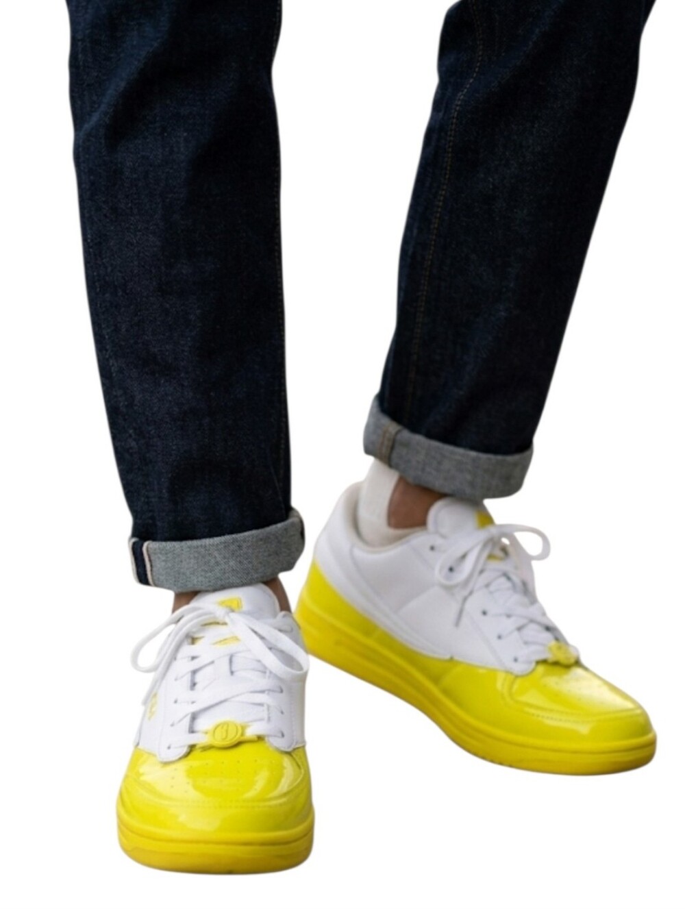 FILA Tennis 88 x VFILES Sneakers Men's Size 12 White Vibrant Yellow Low Top